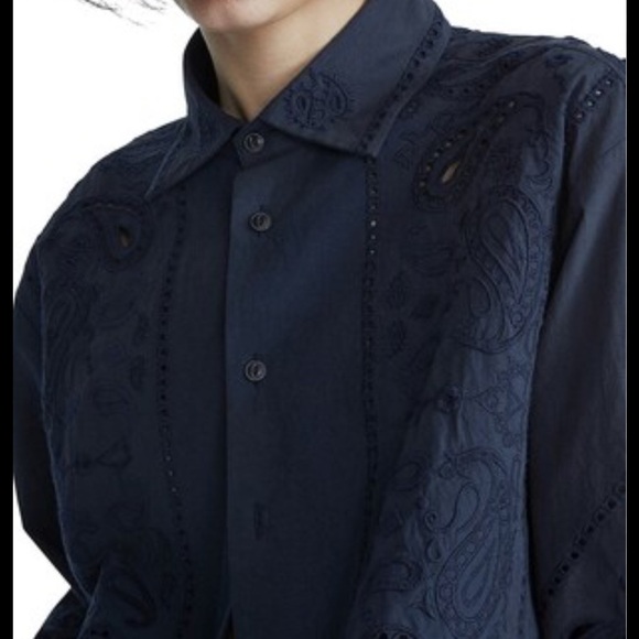 Navy Eyelet Jacket and Shorts Set - Picture 4 of 6